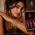 Royal Blossom Zircon Bracelet Set